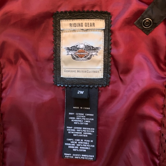 Harley Davidson Leather Riding Jacket - Picture 3 of 4